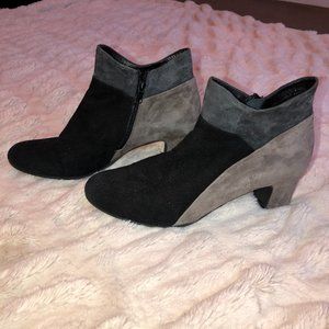 Sesto Meucci Suede Colorblock Booties
